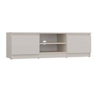 TIVOLI - Meuble TV style moderne - 120x40x36cm - 2 niches + 2 portes - Rangement matériel télé/audio - Beige