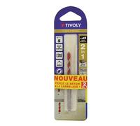 Tivoly Foret Béton-Carrelage 10913020500 Technic 2 en 1 Ø 5 mm Rouge - Blister de 1