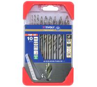 Tivoly 10 forets métaux TSP HSS Affûtage étagé Ø 1 à 10mm PREMIUM