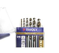 Tivoly Coffret de forets 2 en 1 Bois-Métal Technic gradués Gris, Bronze – 6 pièces