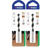 TIVOLY 10863820300 - Broca madera 3 puntas EXTRA de 3 mm largo 61 mm profundidad de corte 33 mm con mango cilíndrico (Envase de 6 pz.) (Lot de 2)