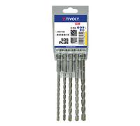 Tivoly 10901070047 Lot de 5 Forets Sds+ Simple Goujure L160mm