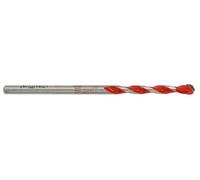 Tivoly Foret 10913020400 Technic 2-en-1 Béton/Carrelage Ø 4 mm x 75 mm Rouge