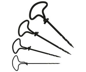 Tivoly 11100722345 Vrilles à bois, Noir, Set de 4 Pièces