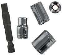 Tivoly 11501420001 – Jeu de clés à douille – Ø 6-8-10-13 mm + porte-douilles – Boîte de 5 pièces