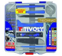 Tivoly 11501570042 Ouverture/Réparation de Smartphone/Appareils Electriques/Electroniques, Gris, Set de 57 Pièces