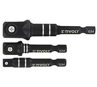 Tivoly 11591120008 3 Impact Lot de Porte Douille 1/4" 3/8" 1/2"