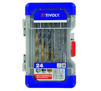 Tivoly Mallette T23 L.E.D. mixte 23 pièces – 6 forets métal, 4 forets béton, 5 forets bois