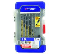 TIVOLY 11901170057 Mallette 16pcs Ranger T16 Mixte Perçage Métal, béton, Bois