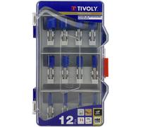 Tivoly 12 fraises de défonceuse à rainurer - Queue 8mm