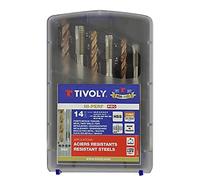 Tivoly 14 pièces - 7 tarauds HSS GUN DIN 371/376 M3 à M12 + 7 forets HSS FURIUS revêtus Fusio TECHNIC