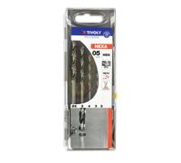 Tivoly 5 forets métaux HSS rectifiés queue hexagonale 6,35mm Ø 2 à 6mm