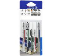 TIVOLY - Assortiment de 5 Lames de Scie Sauteuse Multi-Matériaux (Bois, Métal, Plastique) - Attache en T