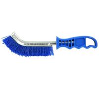 TIVOLY - Brosse à Main avec Fils Nylon - Nettoyage Extérieur du Domestique - Brossage Joints, Carrelage et Terrasse en Pierre - Manche Ergonomique