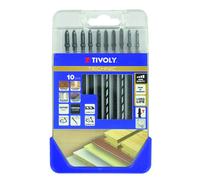 Tivoly Lames de scie sauteuse XT505570001 T pour bois Gris – Coffret 10 lames