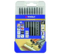 Tivoly • Coffret 10 lames de scie sauteuse pour le bois, mélaminés et