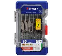 Tivoly Coffret de forets et mèches plates Reverso Ranger T15 Bois 3 points Ø2–10 mm / Ø14–24 mm