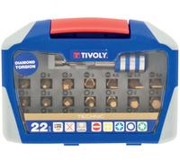 Tivoly • Coffret 22 pièces -21 embouts torsion diamant + 1 porte-embout