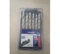 Tivoly Coffret G RECTIF 11451070017 – 25 forets métal HSS, pointe en croix Ø 1–13 mm 1/2