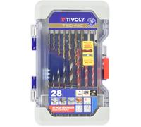 Tivoly • Coffret 28 Pcs •8 Forets Métaux •4 Forets Béton/Carrelage •6
