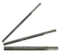 TIVOLY - Coffret 3 Fraises Limes Carbure L80mm/Ø3-4-6mm - Fraisage des Métaux les plus Résistants - Queue Cylindrique Ø3-4-6mm pour Meuleuse Droite