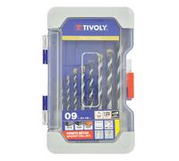 Tivoly • Coffret 9 forets béton gradués SLR Ø 3 à 12mm