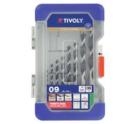 Tivoly • Coffret 9 forets bois 3 pointes gradués SLR Ø 2 à 12mm
