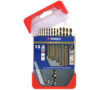 Tivoly • Coffret de 13 forets métaux HSS-E5 (Cobalt 5%) gradués SLR pointe