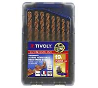 Coffret TIVOLY 19 forets métaux FURIUS HSS revêtus FUSIO pointe en croix Ø 1 à 10mm - 11454170015