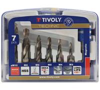 Tivoly • Coffret de 6 forets taraudeurs HSS queue hexa M3 à M10