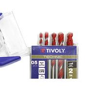 Coffret de 6 forets technic D. 4, 5, 6, 8 et 10 mm queue cylindrique - Multi-matériaux - 10913070002 - Tivoly