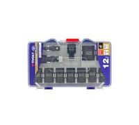 Tivoly – Coffret douilles à choc – 9 douilles 1/2 Ø 8–24 mm, 2 adaptateurs, 1 rallonge