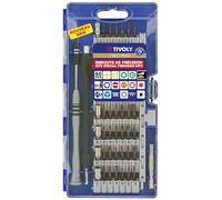 Tivoly – Coffret d'embouts de vissage de précision – 60 pièces magnétiques, attache hexa Ø4 mm