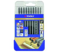 Tivoly - Coffret Mixte de 10 Lames de Scie Sauteuse Technic - Lames Bois et Métal - Coupes Droites, Courbes, et Courbes très Serrées - Lames Anti Friction, à Double Denture - Attache Type T
