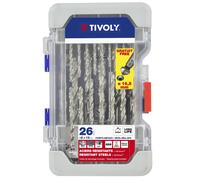 Tivoly - Coffret Ranger 26 pièces - 25 forets métaux HSS taillés meulés