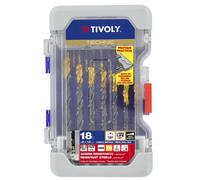 Tivoly • Coffret Ranger de 18 Forets Métaux Technic HSS Steam Tin contenant
