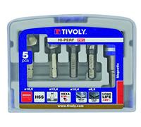 Tivoly Coffret TIVOLY de 4 fraises à noyer HSS à 90° hexa Ø 8,3 à 16,5 mm + 1 porte embout