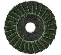 TIVOLY - Disque à Lamelles Non-Tissées Ø125mm - Grains Fins Corindon 120 - Ponçage Intensif Métal/Bois - Pour Meuleuse