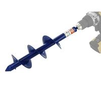 TIVOLY - Foret Tarière pour Perceuse - Ø100mm & L400mm - Acier Inoxydable - Tige Hexagonale Ø8mm - Mèche de Jardin - Forage du Sol Rapide et Facile - Pour la Plantation de Fleurs et Arbustes