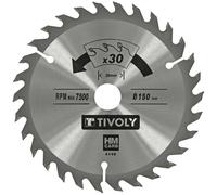 Tivoly • Lame de Scie Circulaire • Ø150mm • 30 Dents en Carbure • Pour