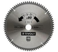 Tivoly • Lame de Scie Circulaire • Ø254mm • 80 Dents en Carbure • Pour