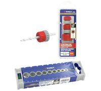 TIVOLY Lot 3 Butées de Perçage Plastique Réglables Ø3-12mm + Guide Perçage Pilot 5 Bleu Ø4-12mm - Accessoires Foret Bois Métal Perpendiculaire