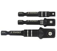 Tivoly 11591120008 3 Impact Lot de Porte Douille 1/4" 3/8" 1/2"