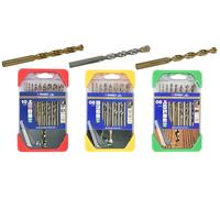 TIVOLY - Lot de 3 Coffrets Forets Haute Performance - Métal HSS Cobalt Ø1-10mm, Béton SLR Ø3-10mm, Bois HSS Bronze Ø2-10mm - Perçage Inox, Acier, Pierre, Granit, Bois - 26 Forets au Total