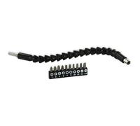 TIVOLY - Porte-Embout Magnétique Flexible à 180° avec Queue Hexa 6,35mm + Lot de 10 Embouts de Vissage (PZ-PH-TX-FE-HEXA)