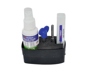 TIVOLY - Set Destructeur de Verrou - Lock Destroyer - 1 Foret Carbure court Ø 6mm + Huile de Coupe Ouverture