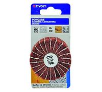 Tivoly Xt10152015034 Roue Mousse et Lamelles Abrasives pour Perceuse Ø 60x30, Grain80