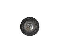 Tivoly Xt20211000203 Brosse Circulaire pour Perceuse, Queue 6mm, Fil Acier Ondulé, Décapage du Métal Ø 75mm