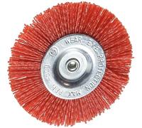 TIVOLY XT20222000778 - Cepillo CIRCULAR para taladro, hilos nylon rojo, decapado de madera diametro 100 mm grano 80