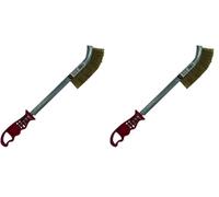 TIVOLY XT20251006174 Brosse à Main Ergonomique, convexe, Fil Acier Laitonné (Lot de 2)